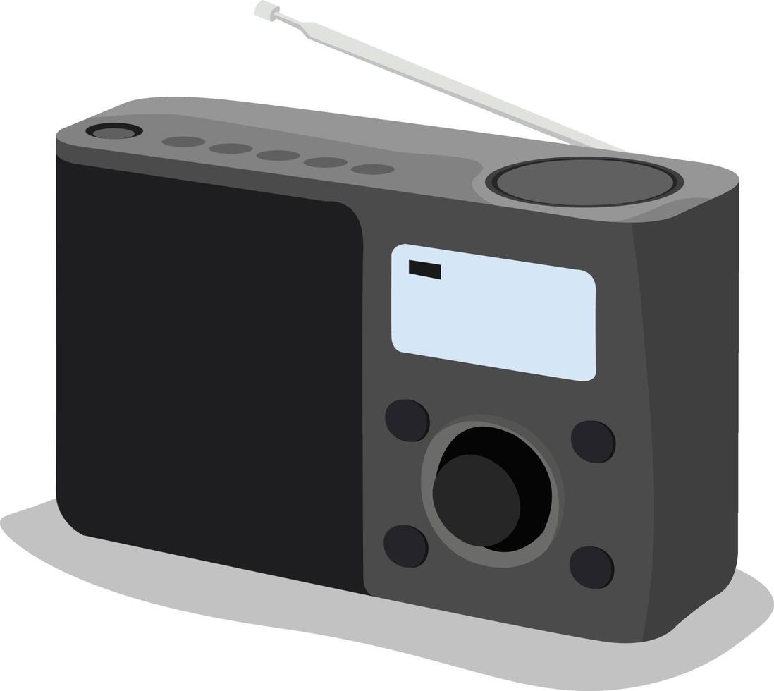 petite radio, illustration, vecteur sur fond blanc