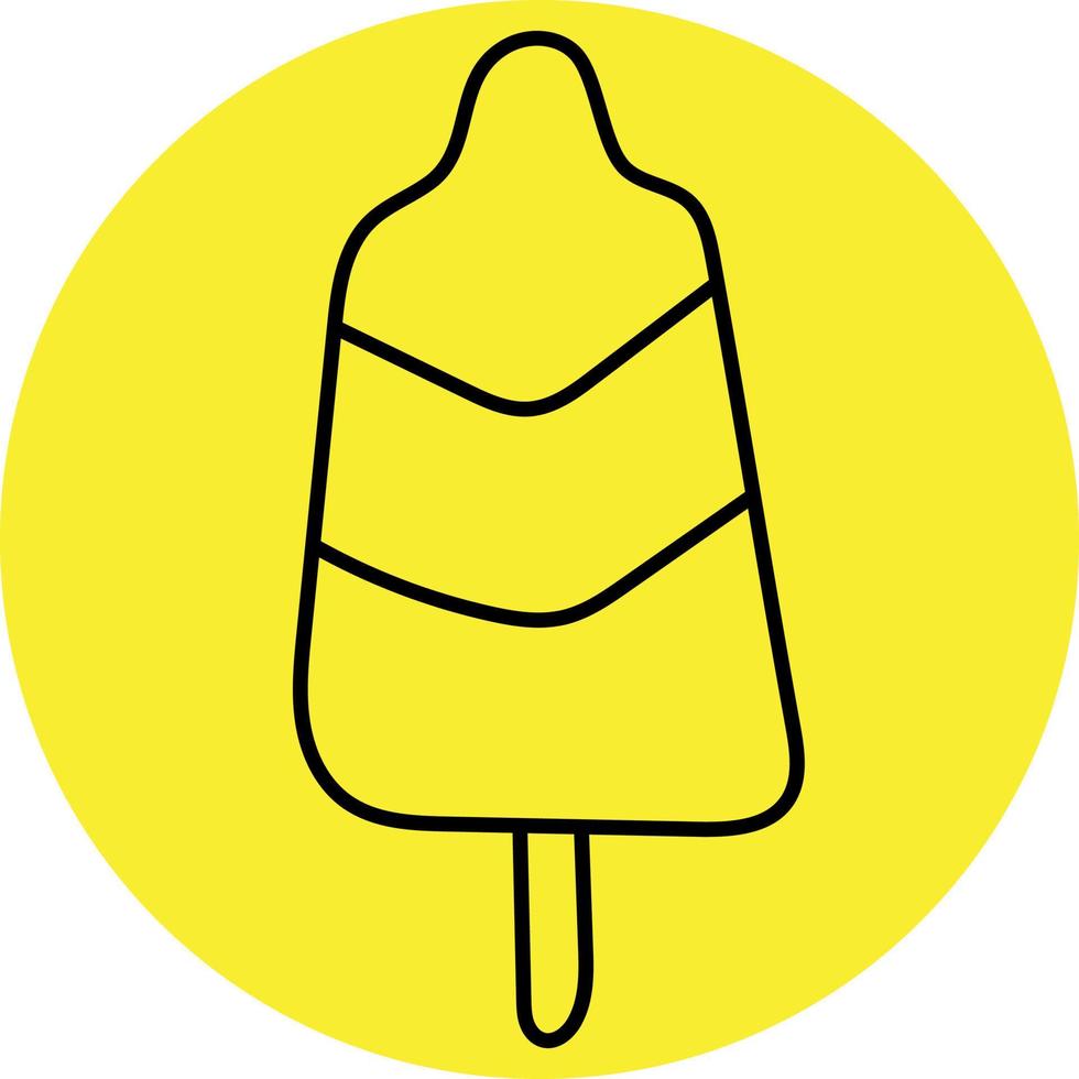 glace au citron sur un bâton, icône illustration, vecteur sur fond blanc