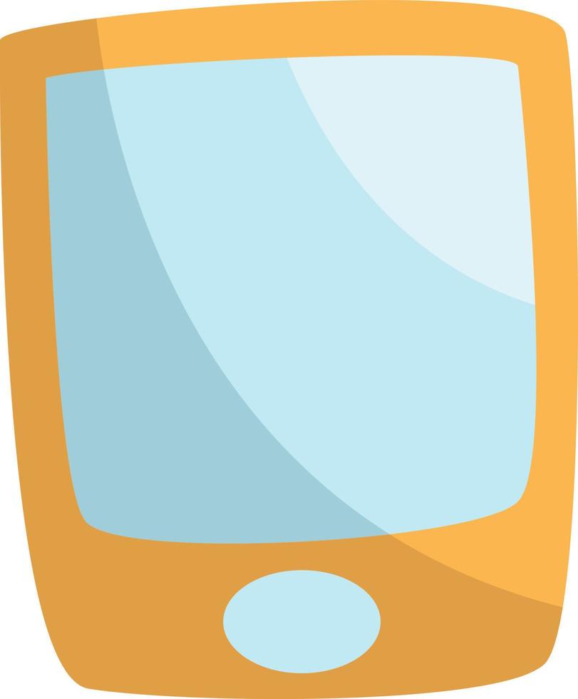 téléphone de bureau jaune, illustration, vecteur sur fond blanc.