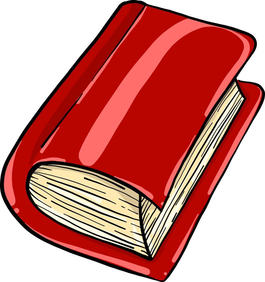 livre rouge, illustration, vecteur sur fond blanc