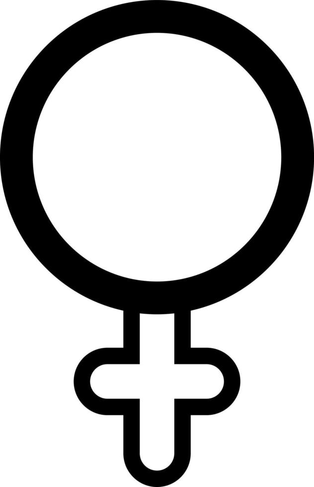 Signe féminin, illustration, vecteur sur fond blanc