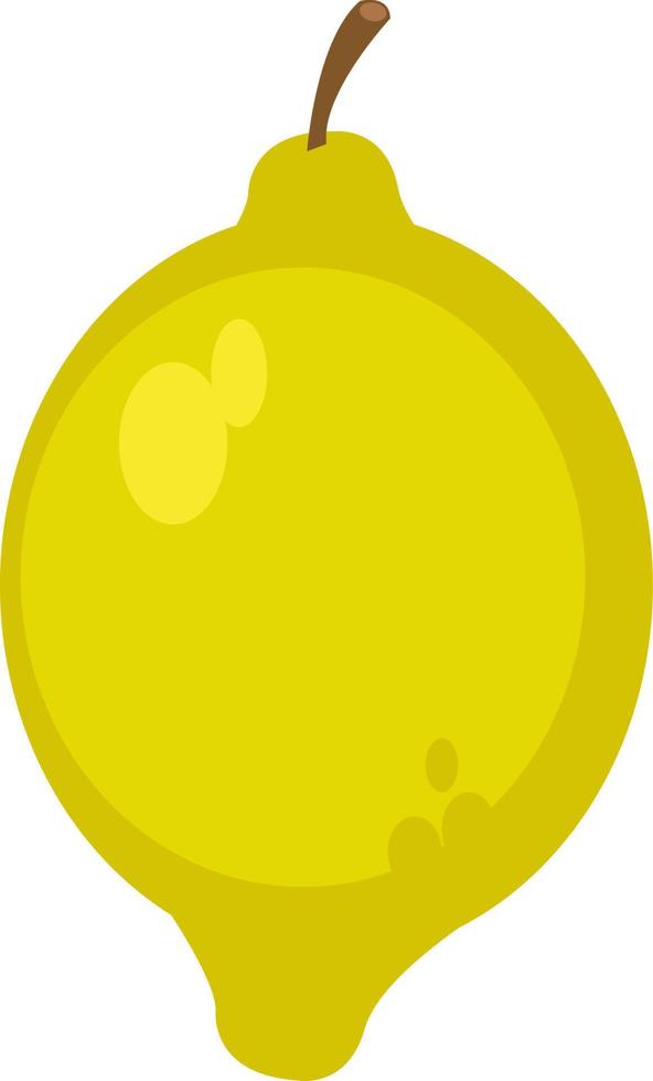 citron jaune, illustration, vecteur sur fond blanc.