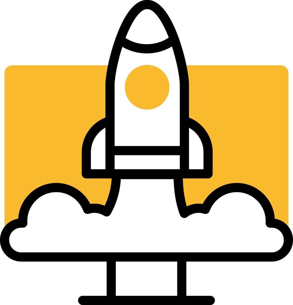 icône de lancement, illustration, vecteur sur fond blanc.