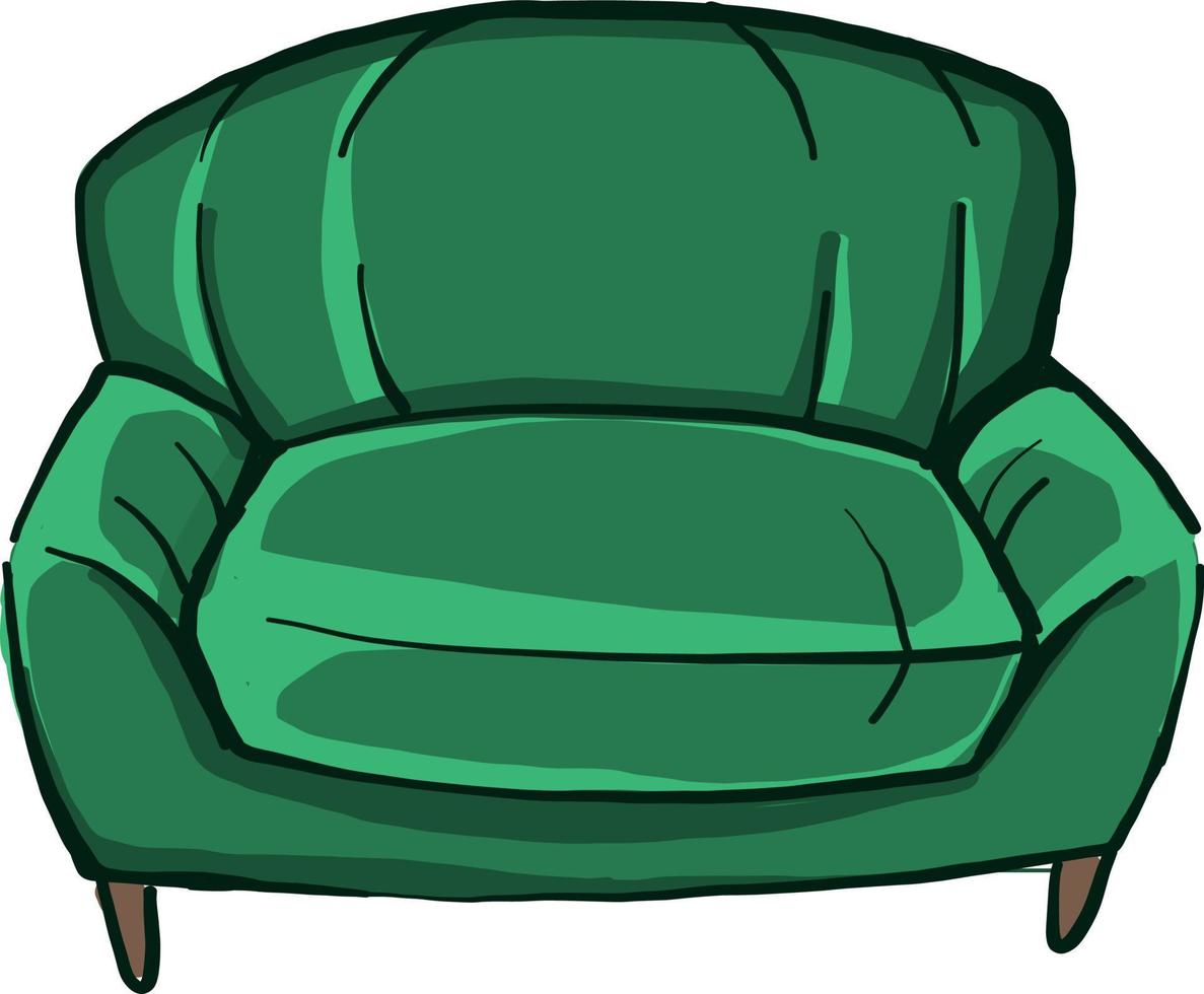 fauteuil vert , illustration, vecteur sur fond blanc