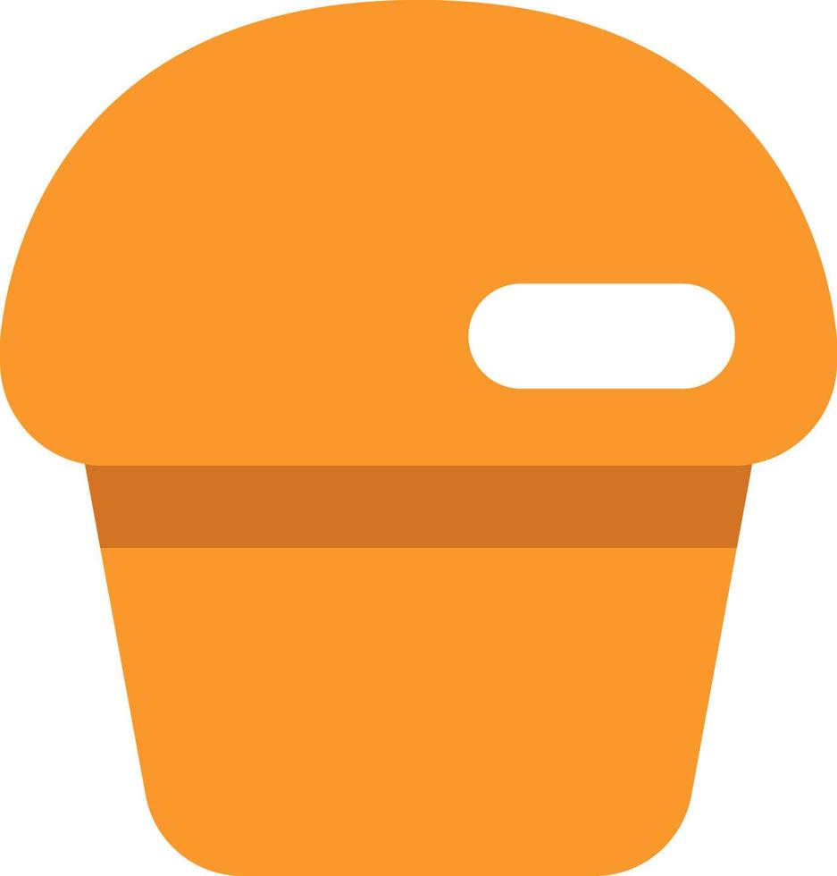 muffin de boulangerie simple, illustration, vecteur sur fond blanc.