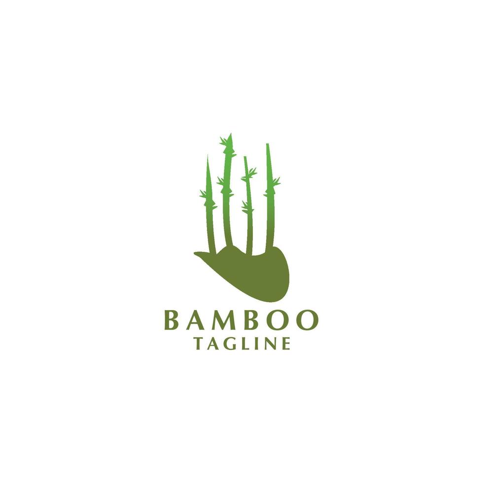 modèle de conception de logo en bambou - vecteur