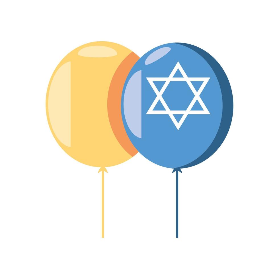 fête des ballons hanukkah vecteur