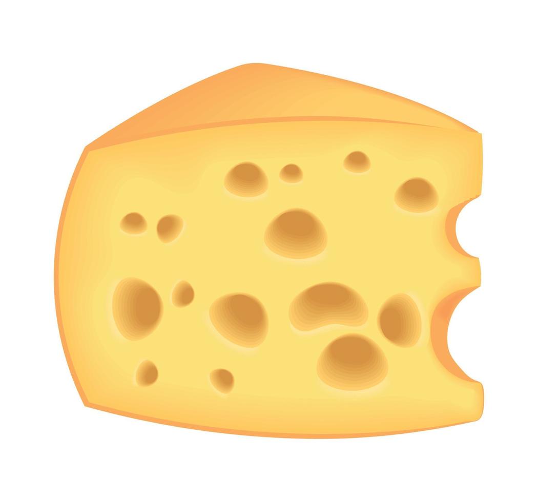 icône réaliste de fromage gouda vecteur