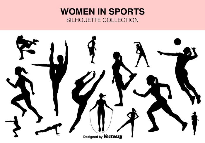 Vector Set Of Sport Femmes Silhouettes