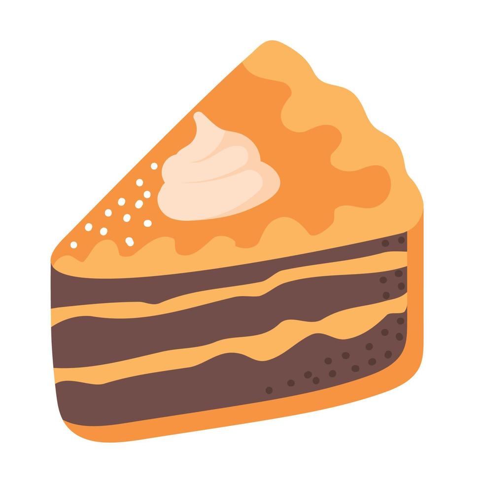 icône de tranche de gâteau vecteur