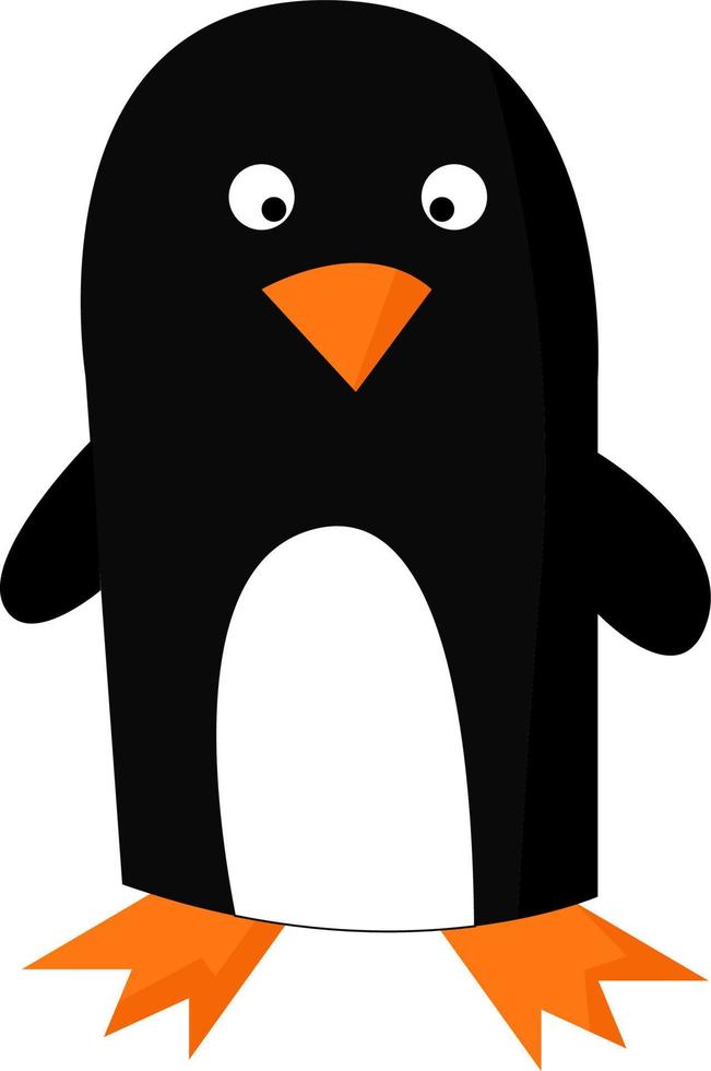 illustration de vecteur ou de couleur de pingouin oiseau aquatique