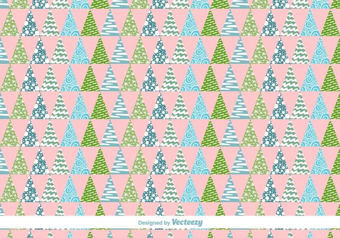 Géométriques Motif Arbres de Noël Vector