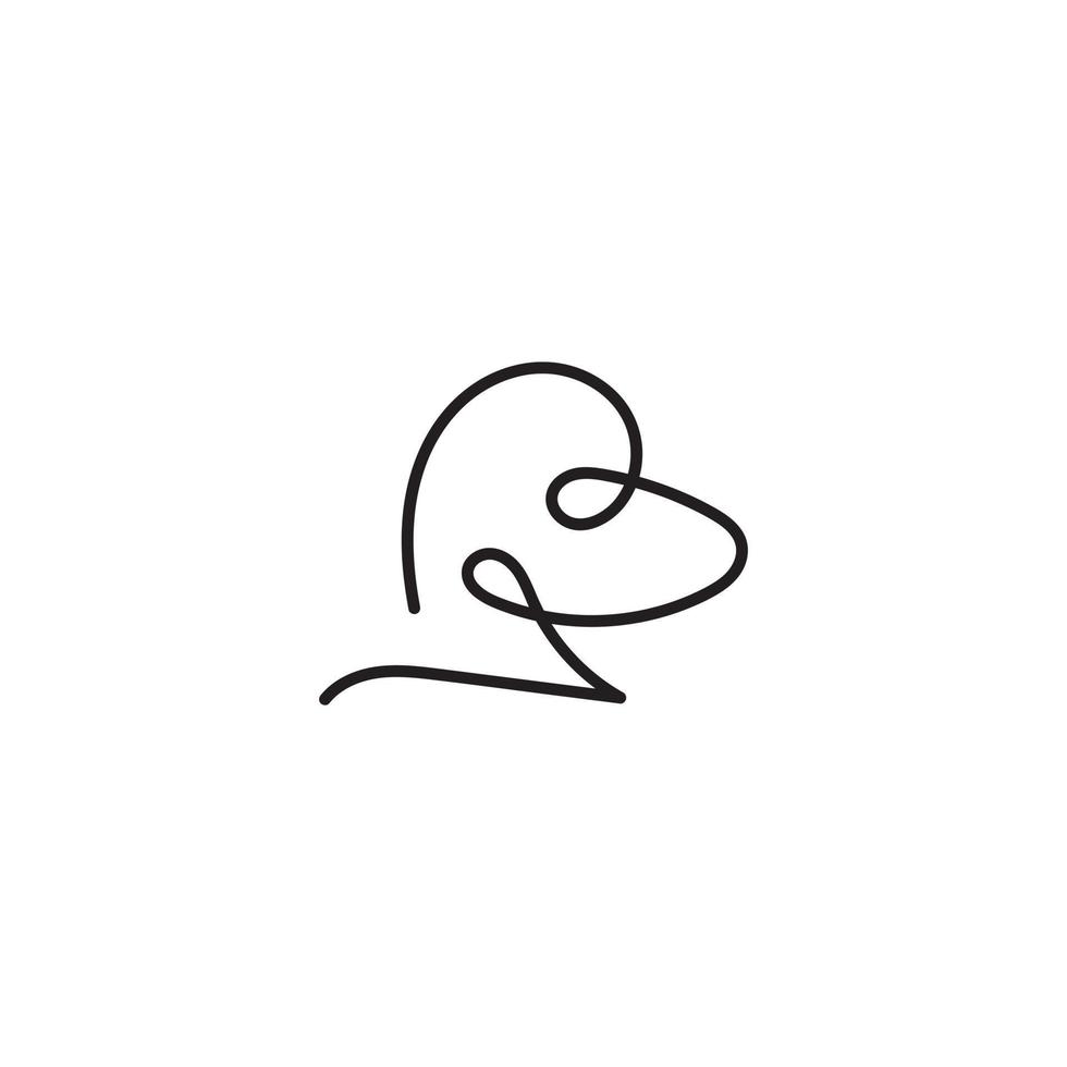 une ligne de canard minimaliste logo monoline icône illustration vectorielle vecteur