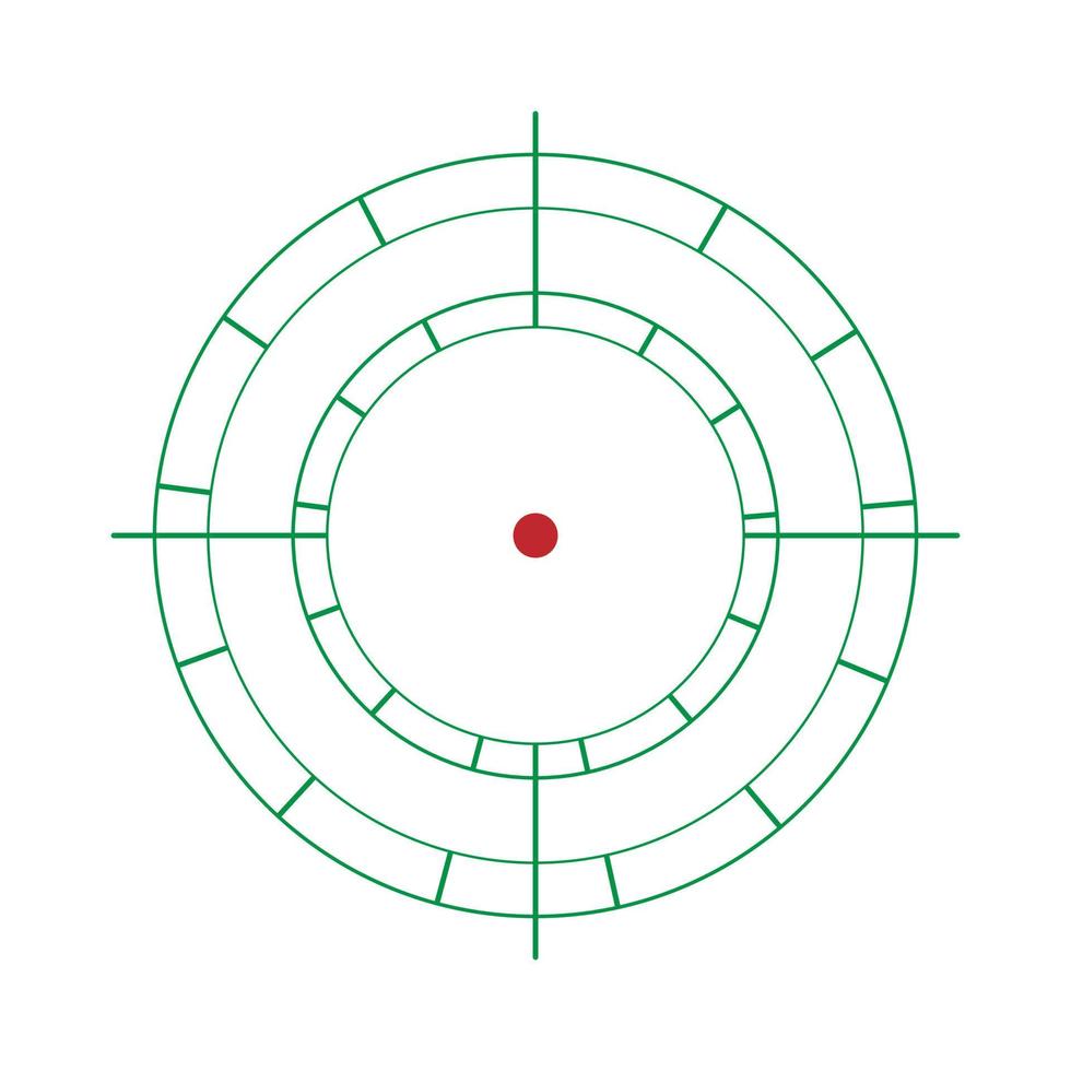 réticule de visée des armes à feu bullseye illustration vectorielle isolée vecteur