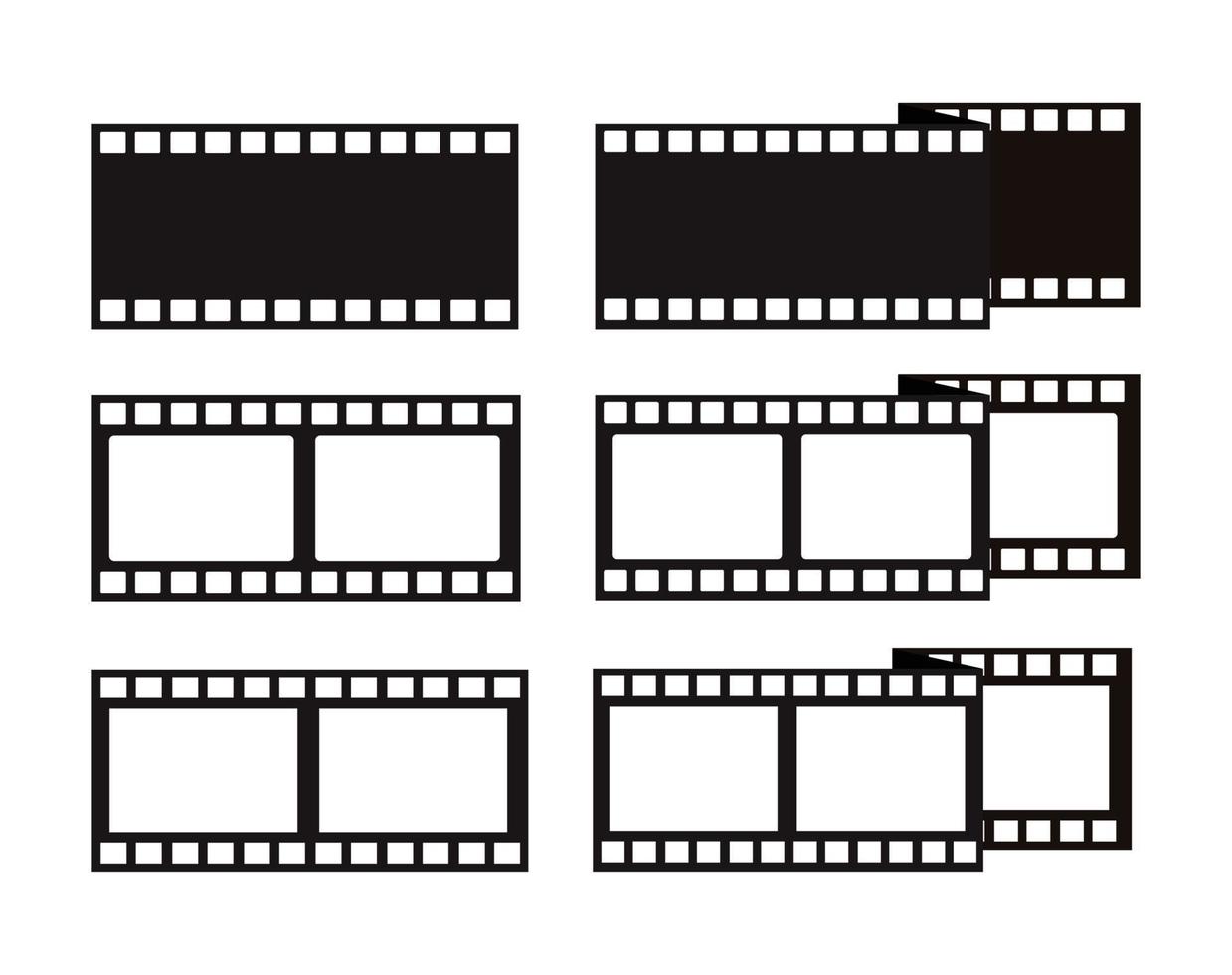 ensemble d'illustration vectorielle de bandes de film vecteur