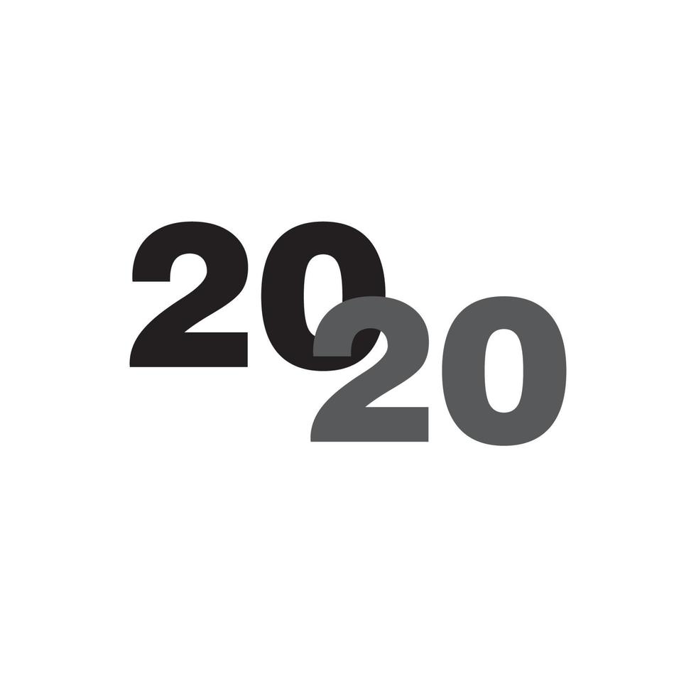 bonne année 2020 logo texte conception illustration vectorielle - vecteur