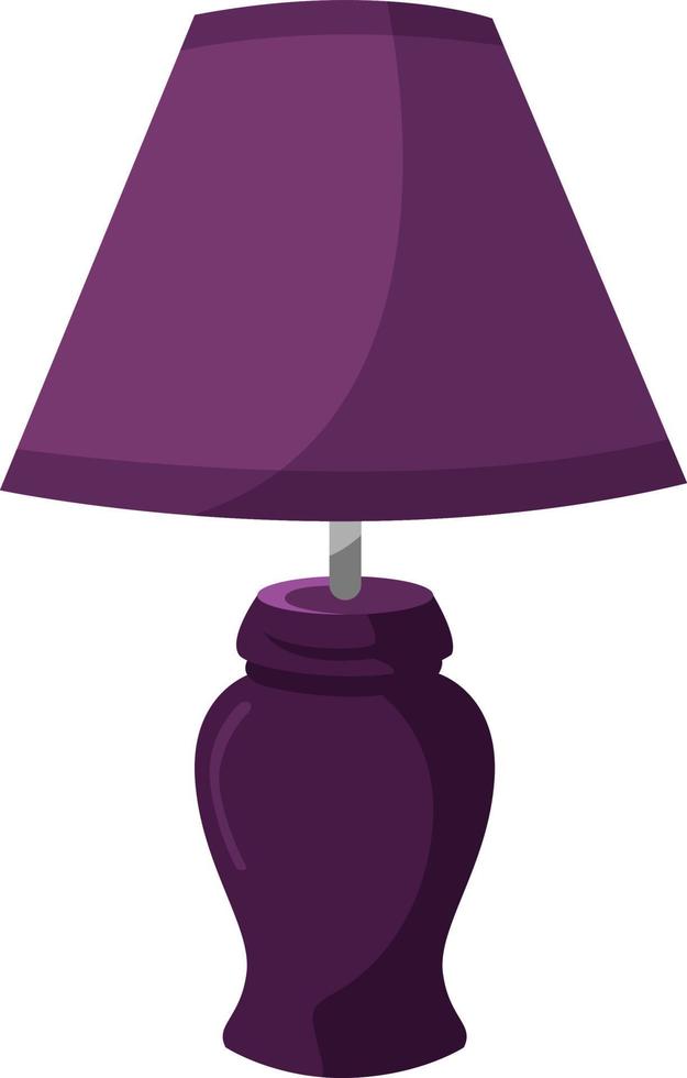 Lampe violette, illustration, vecteur sur fond blanc