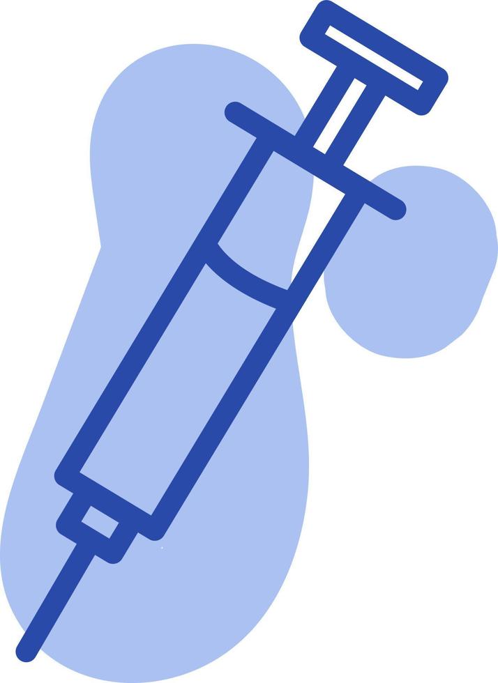 vaccination par seringue, illustration, vecteur sur fond blanc.