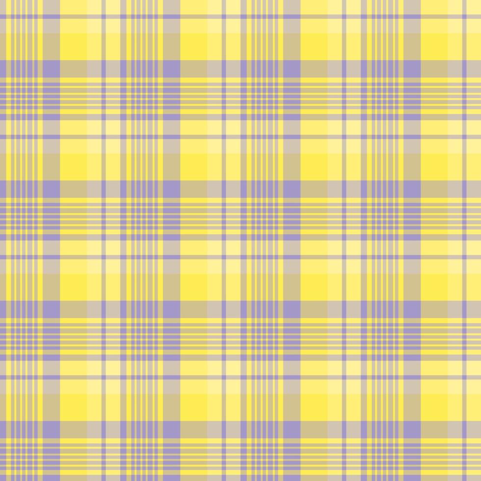 motif sans couture dans des couleurs violettes et jaunes simples et confortables pour le plaid, le tissu, le textile, les vêtements, la nappe et d'autres choses. image vectorielle. vecteur