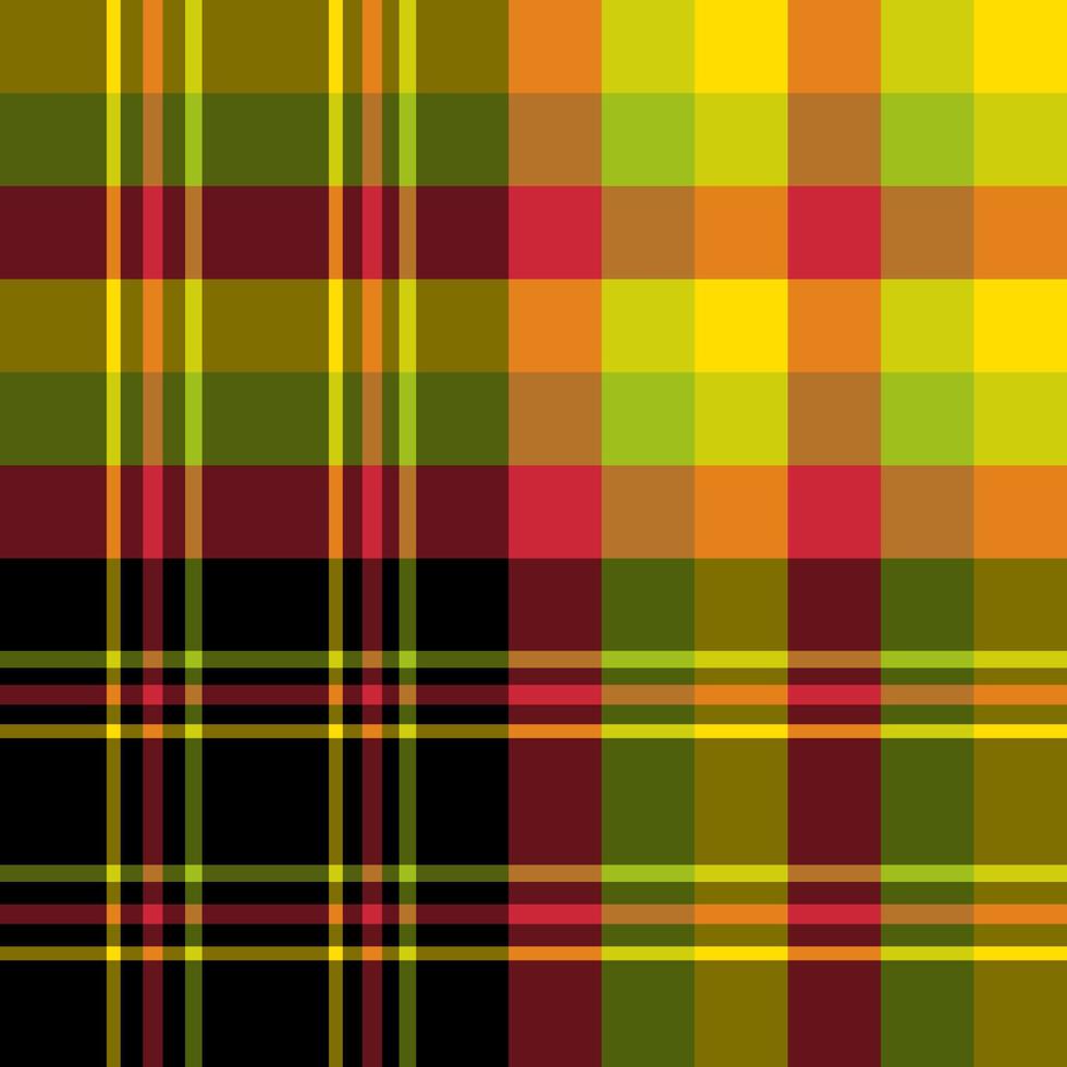 modèle sans couture dans des couleurs simples rouge vif, vert, jaune et noir pour plaid, tissu, textile, vêtements, nappe et autres choses. image vectorielle. vecteur