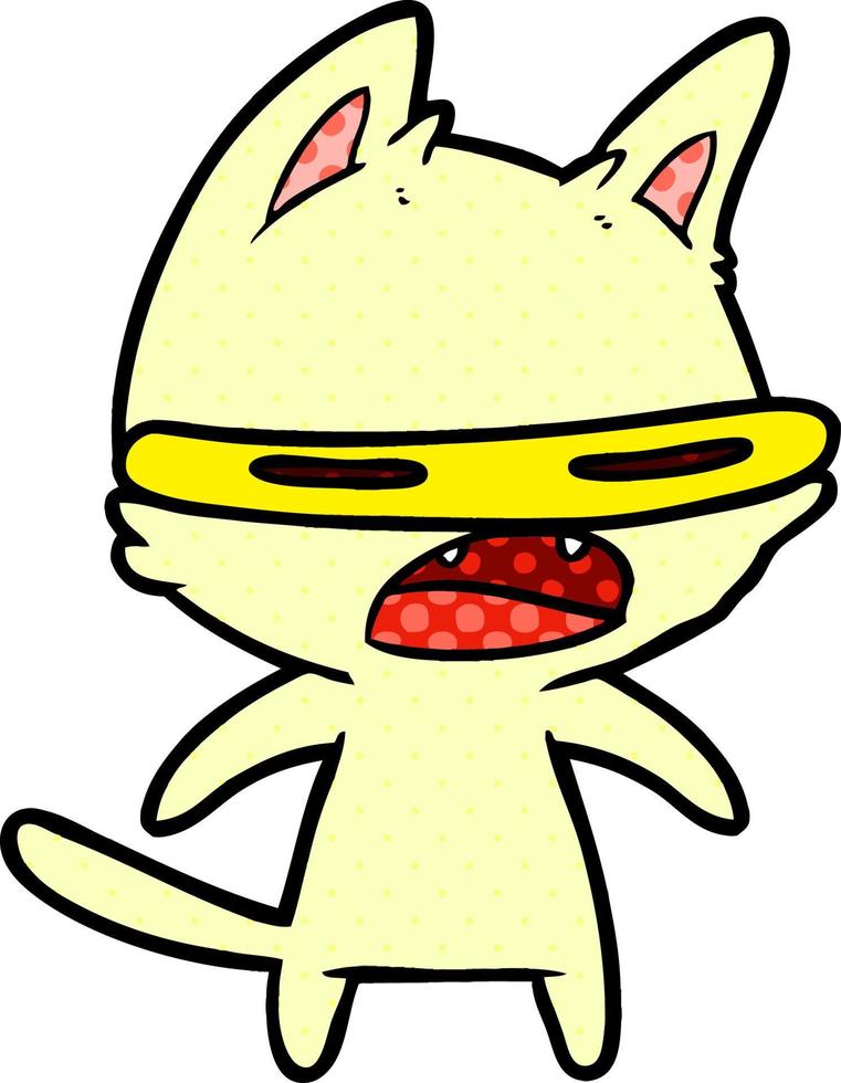 personnage de chat de vecteur en style cartoon