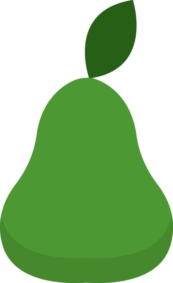 poire verte, illustration, vecteur sur fond blanc.