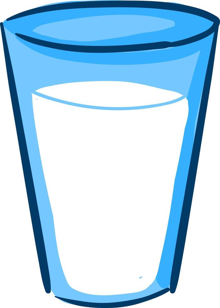 lait en verre, illustration, vecteur sur fond blanc