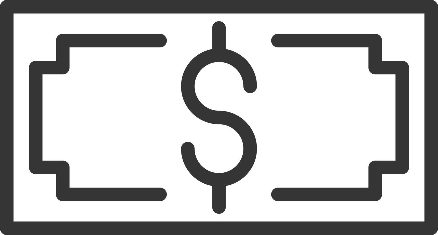 note d'argent, illustration, vecteur sur fond blanc.