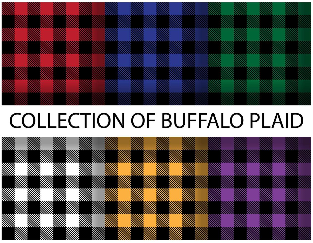 modèles sans couture de plaid de buffle coloré vecteur