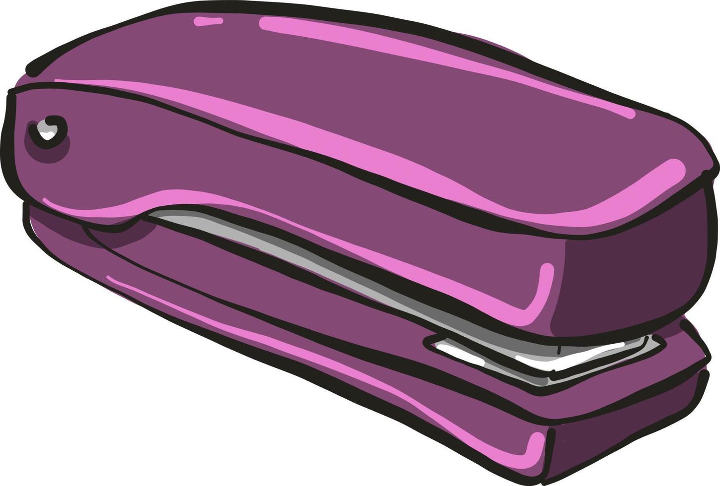 Agrafeuse violette, illustration, vecteur sur fond blanc.