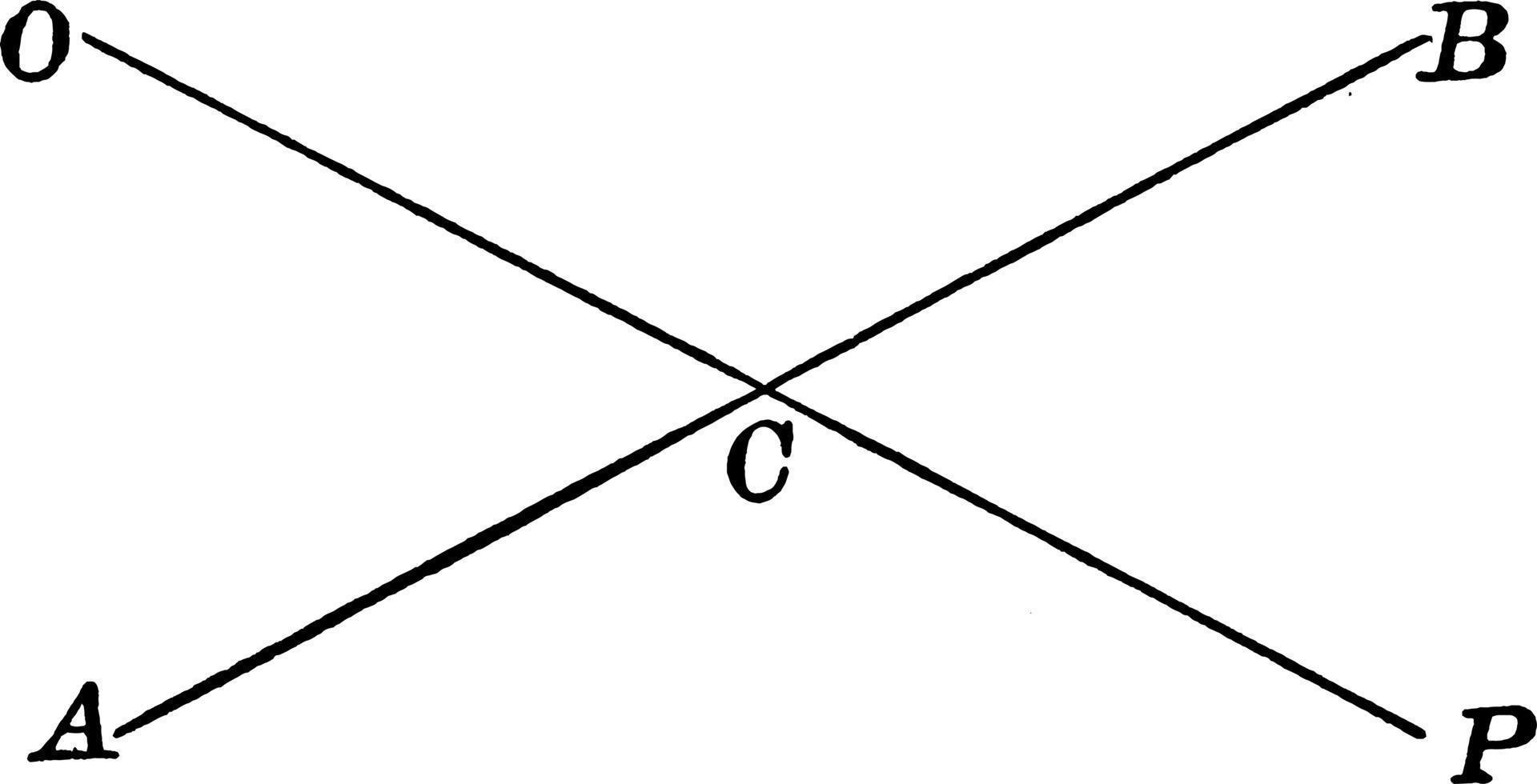 deux lignes, illustration vintage. vecteur