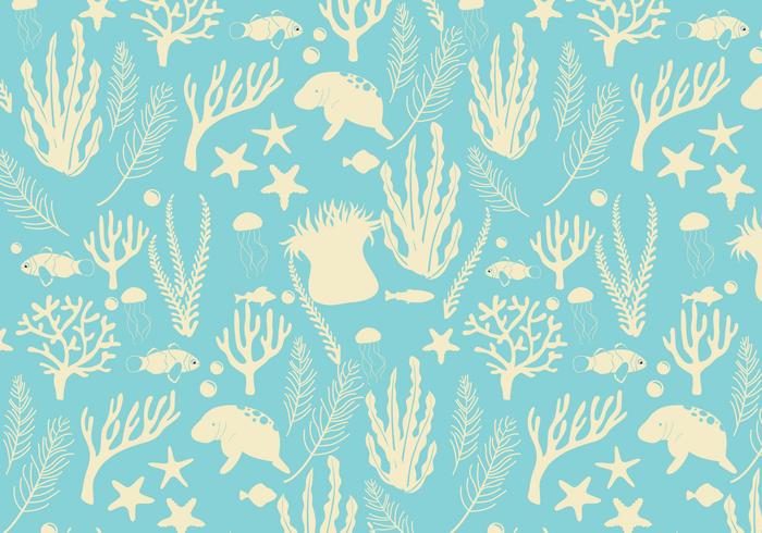 Motif Vector fonds marins