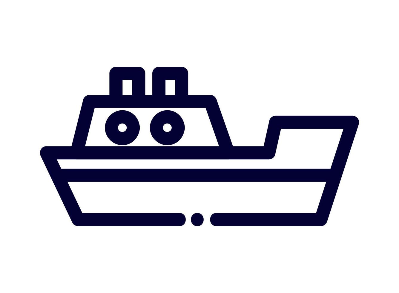 transport de bateau linéaire vecteur