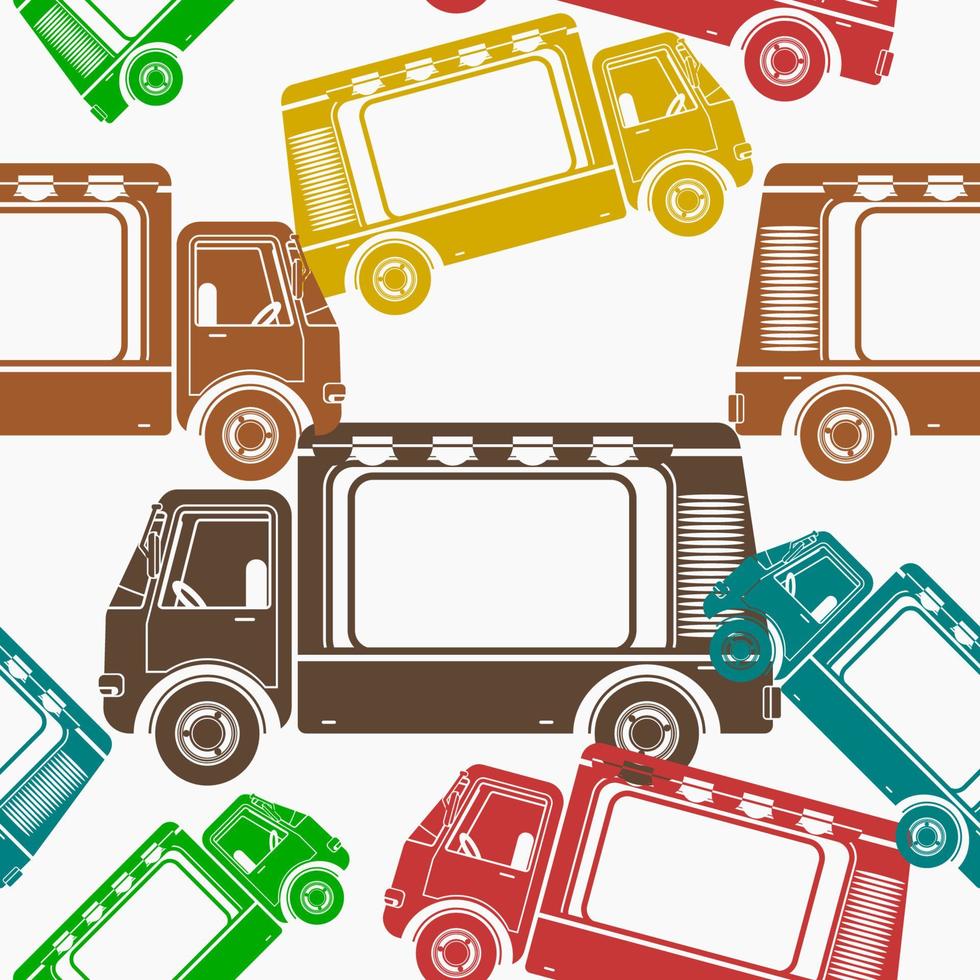 illustration vectorielle de camion de nourriture mobile vue de côté plat monochrome modifiable dans différentes couleurs pour créer un arrière-plan de conception liée aux affaires de véhicule ou de nourriture et de boisson vecteur