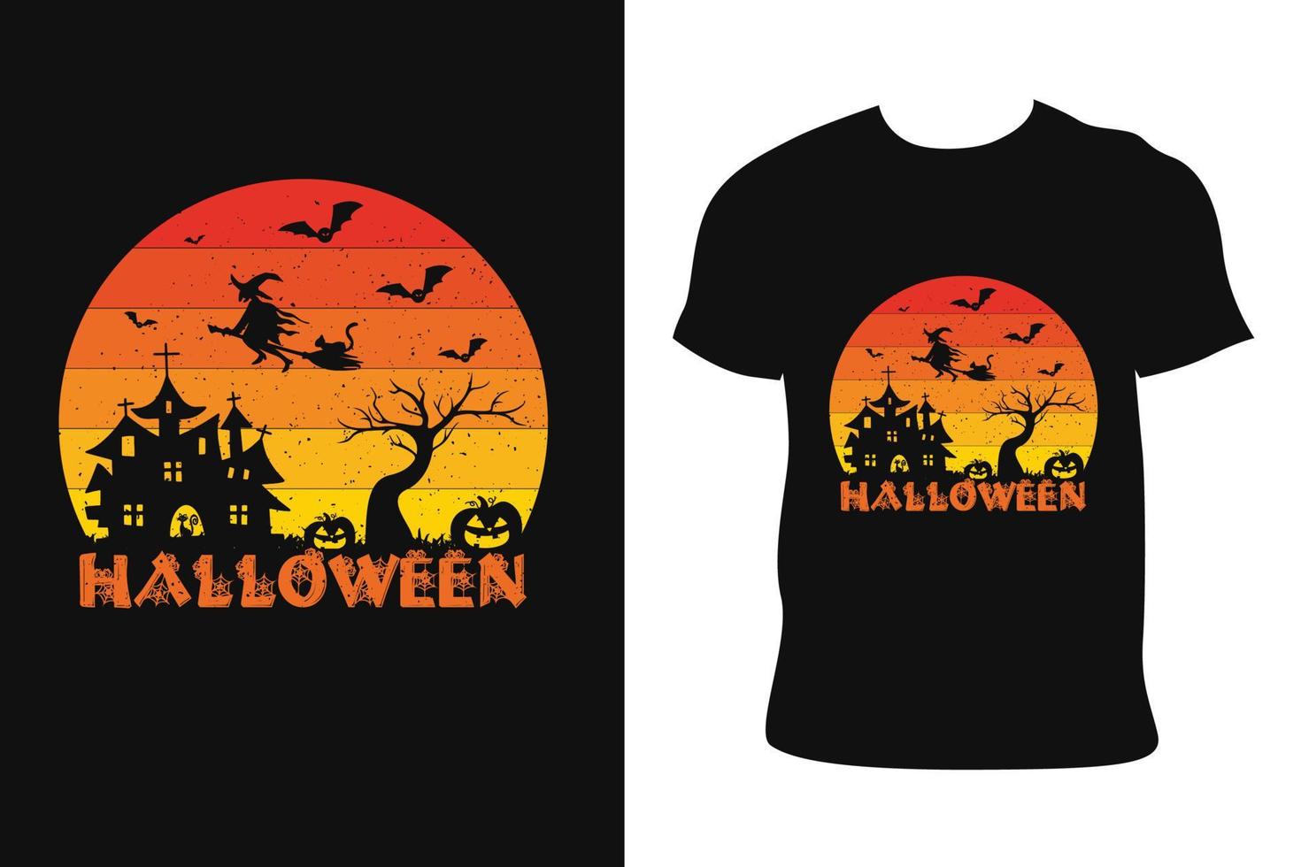 conception de t-shirt d'halloween. tee-shirt d'halloween. vecteur libre de t-shirt d'halloween.