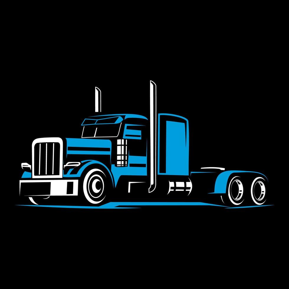 logo de camionnage - logo de remorque de camion vecteur