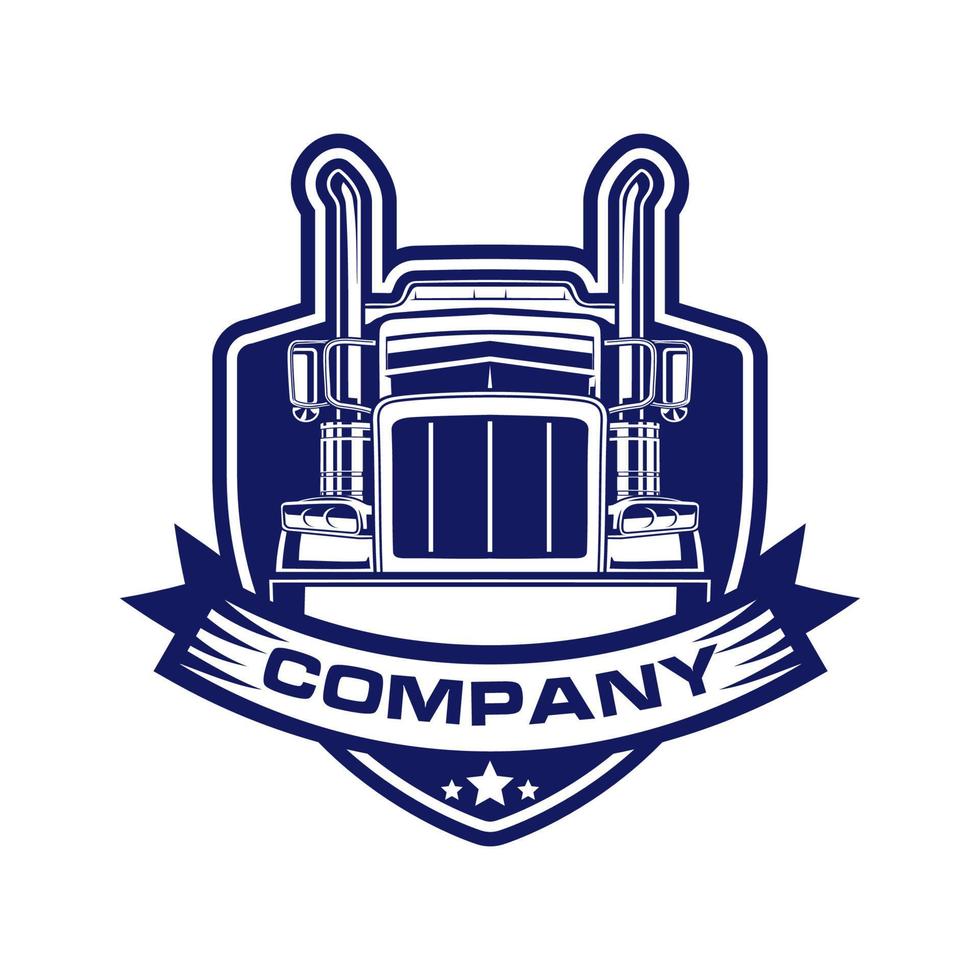 logo de camionnage - logo de remorque de camion vecteur