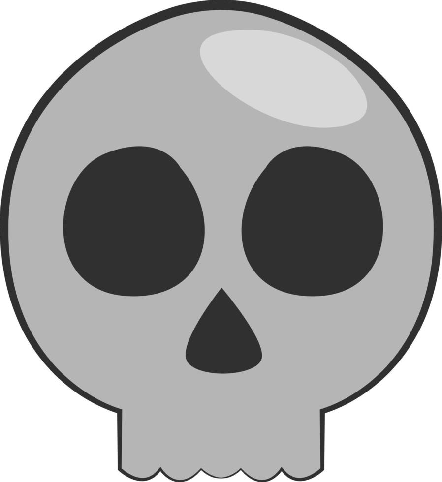 crâne d'halloween, illustration, sur fond blanc. vecteur