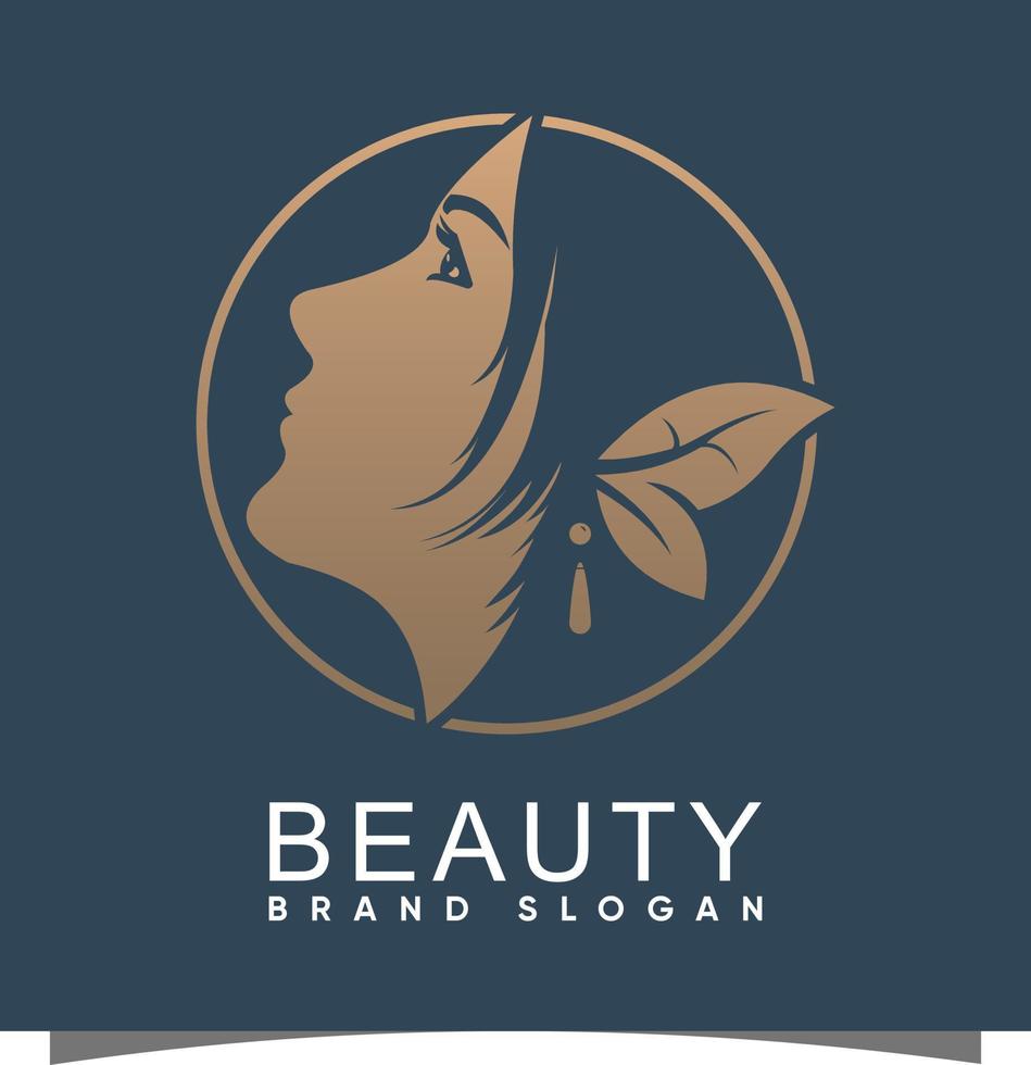 logo beauté avec vecteur premium design moderne