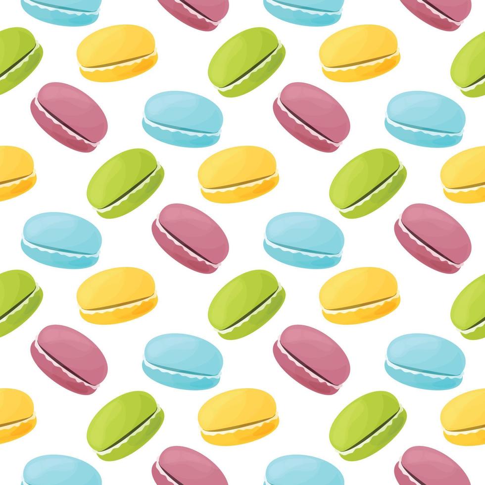 motif de macarons colorés vecteur