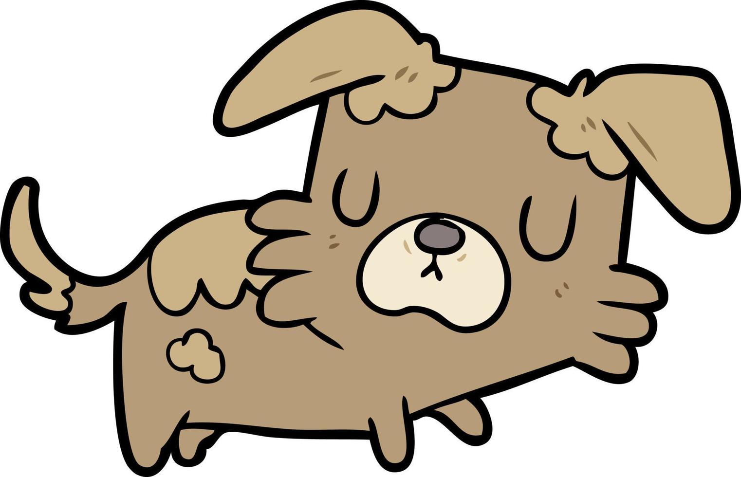 personnage de chien de vecteur dans le style de dessin animé