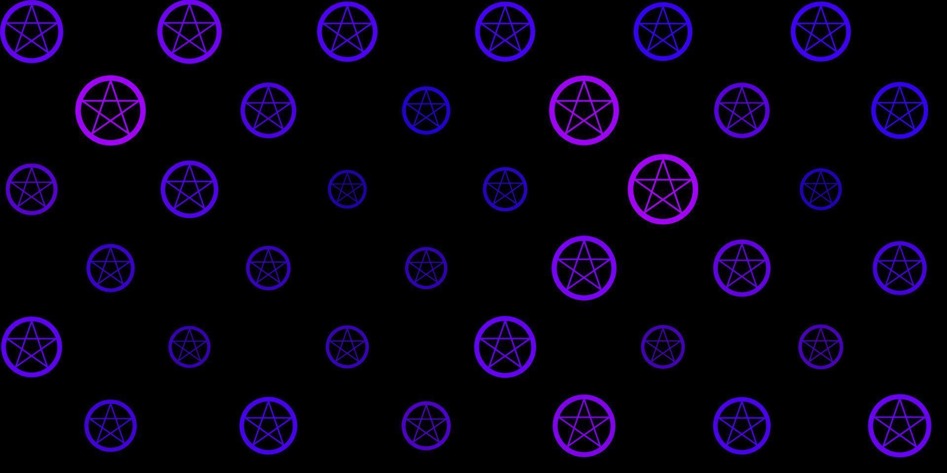 modèle vectoriel violet foncé, rose avec des signes ésotériques.