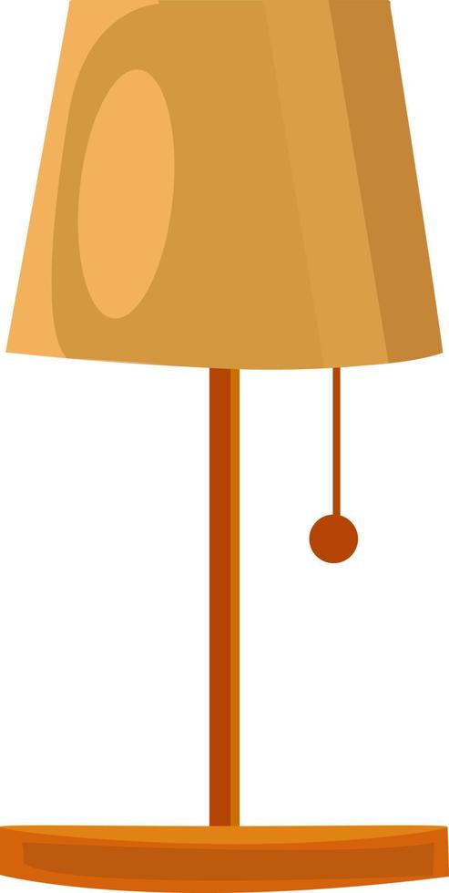 lampe dorée, illustration, vecteur sur fond blanc.