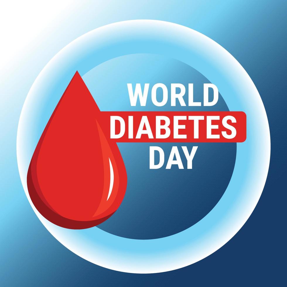 journée mondiale du diabète. chaque année événement le 14 novembre. première campagne mondiale de sensibilisation axée sur le diabète. vecteur