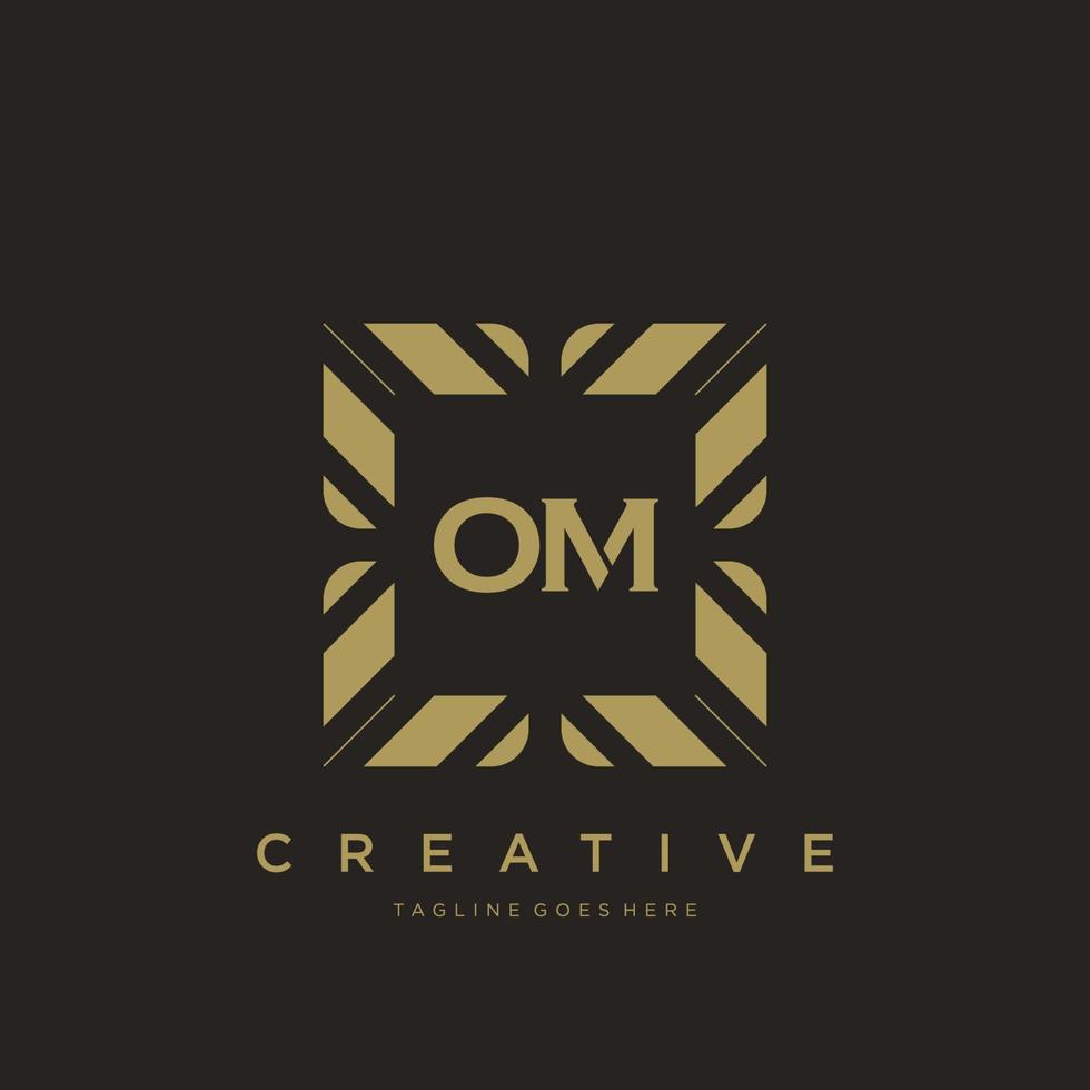 om lettre initiale luxe ornement monogramme logo modèle vecteur