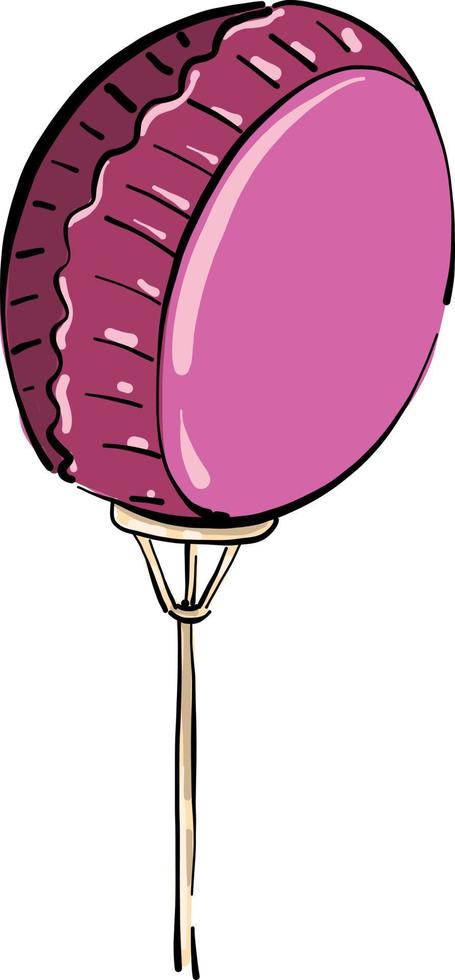 ballon violet, illustration, vecteur sur fond blanc.