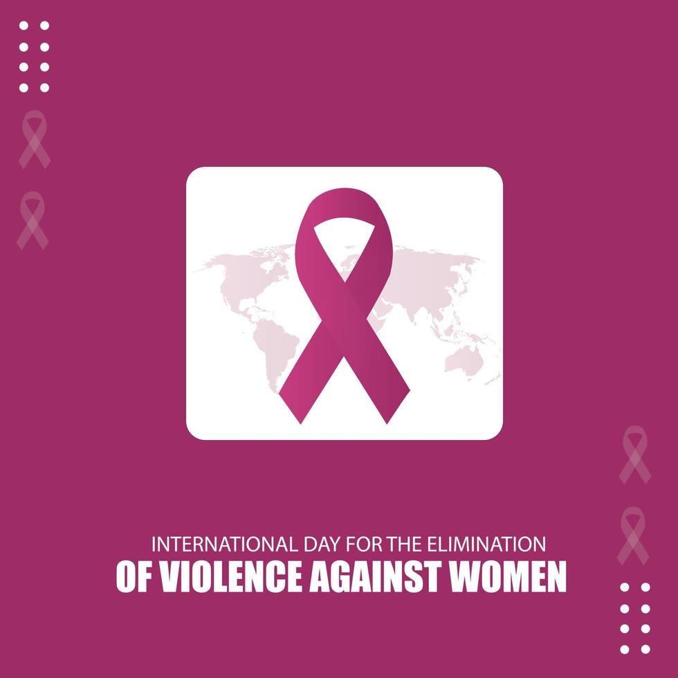 illustration vectorielle de la journée internationale pour l'élimination de la violence à l'égard des femmes. conception simple et élégante vecteur