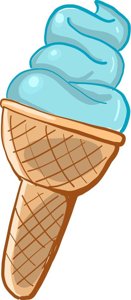 glace bleue, illustration, vecteur sur fond blanc