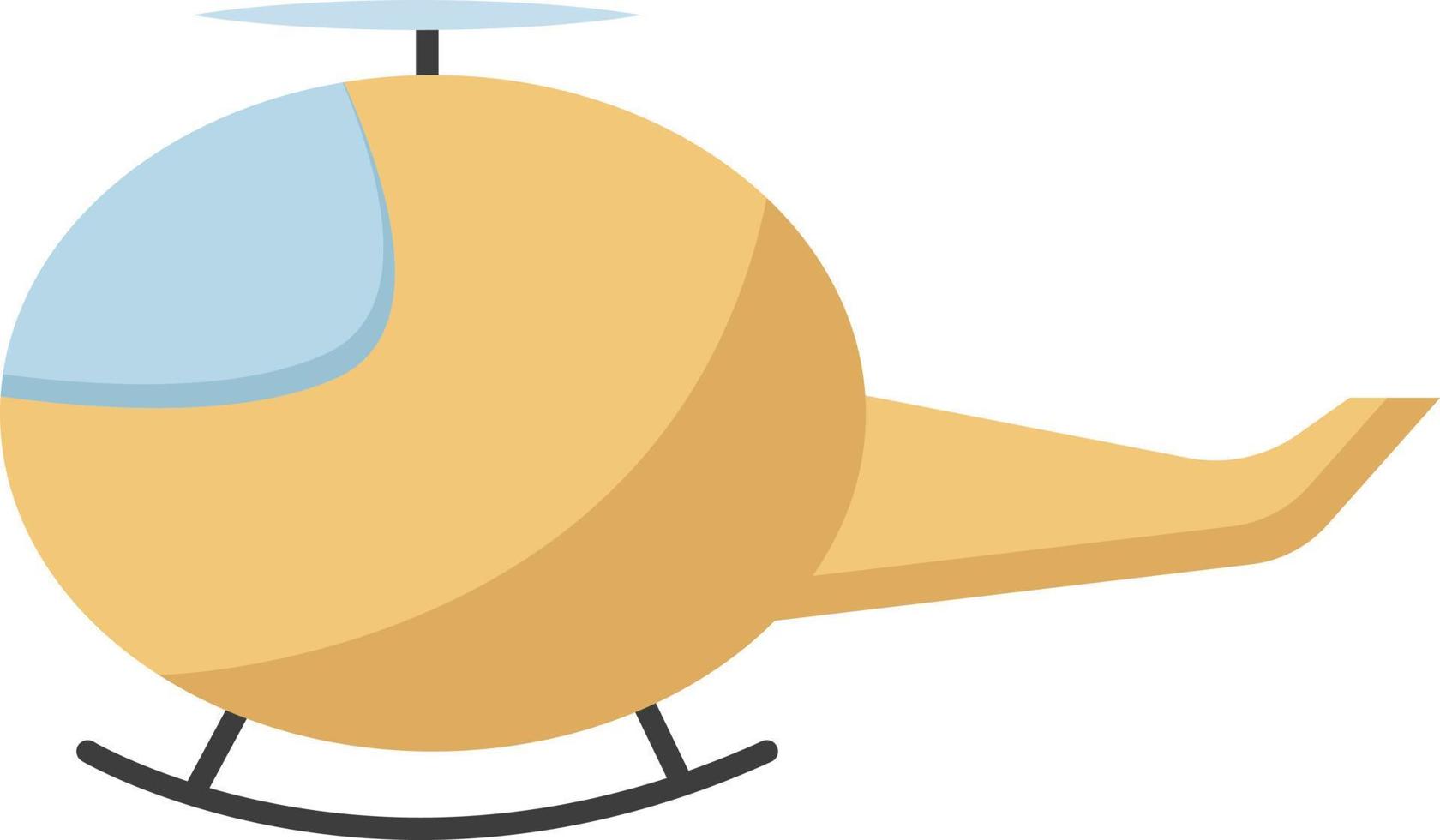 Copter jaune, illustration, vecteur sur fond blanc.