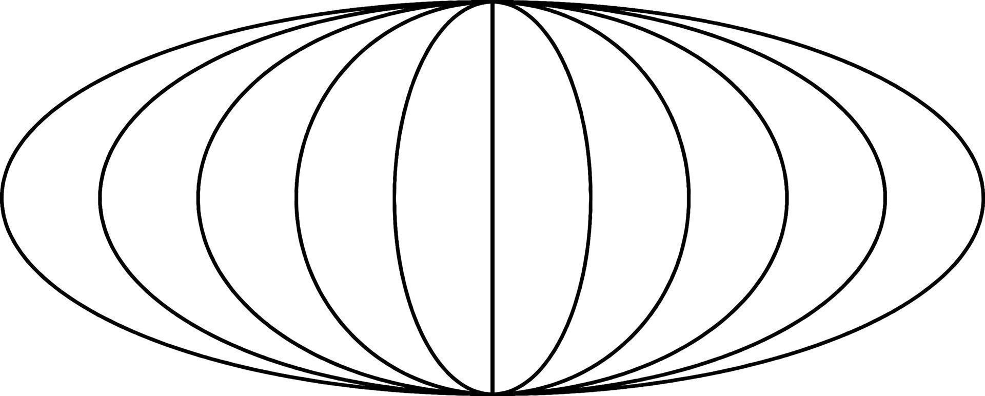 cinq ellipses concentriques, illustration vintage. vecteur